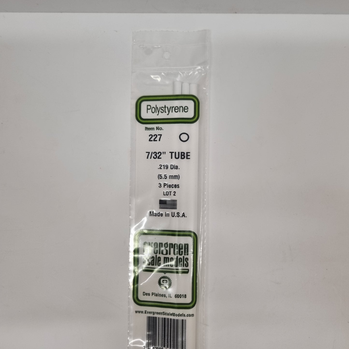 Evergreen 5.5mm Tube 3pcs (227)