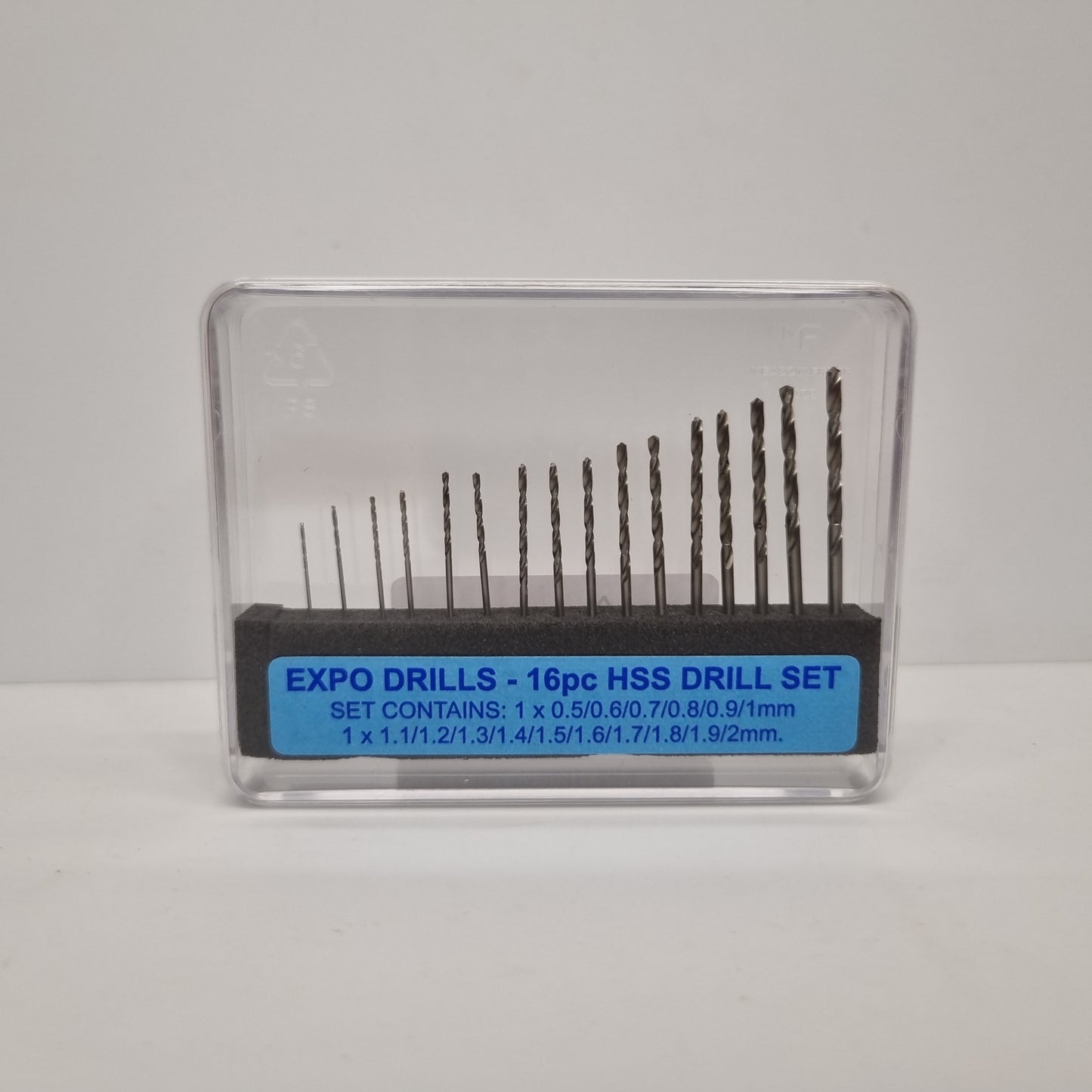 16pc HSS Drill Set 0.5mm - 2mm