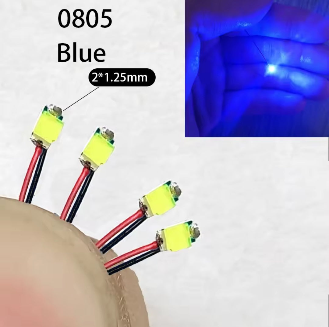 Blue Pre-Wired 0805 Micro LED pack of 10