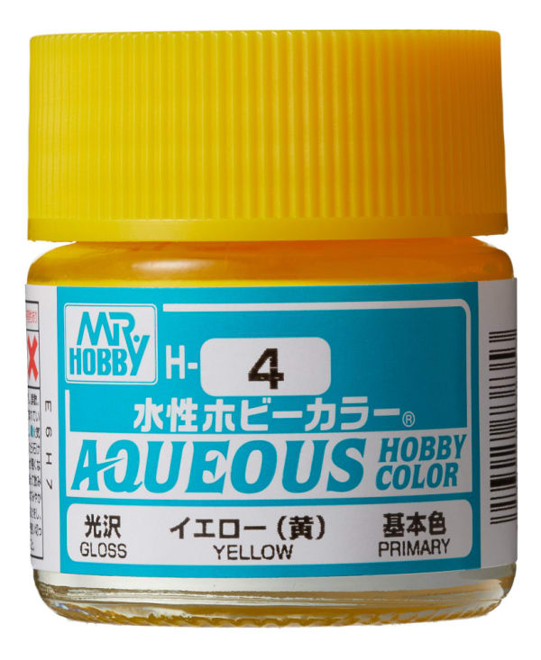 Mr Hobby Aqueous Hobby Colour H-4 Yellow Gloss Gloss Acrylic Paint 10ml
