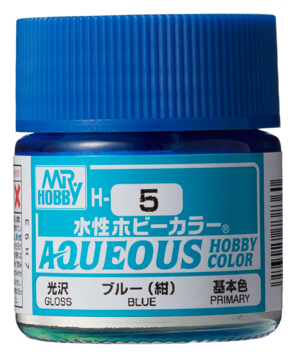 Mr Hobby Aqueous Hobby Colour H-5 Blue Gloss Acrylic Paint 10ml