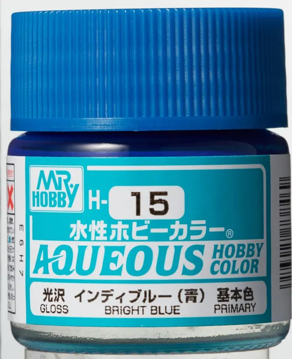 Mr Hobby Aqueous Hobby Colour H-15 Bright Blue Acrylic Paint 10ml
