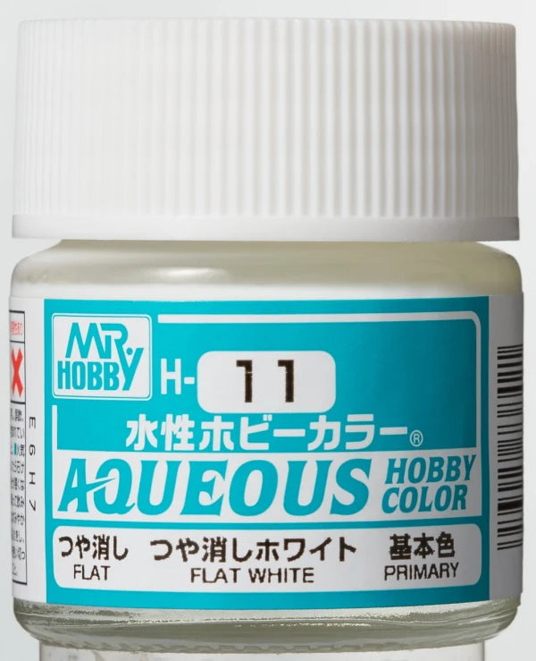 Mr Hobby Aqueous Hobby Colour H-11 Flat White Acrylic Paint 10ml