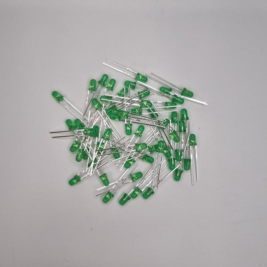 3mm Green LED 10 Pack