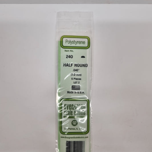 Evergreen 1mm Half Round Strip (240)