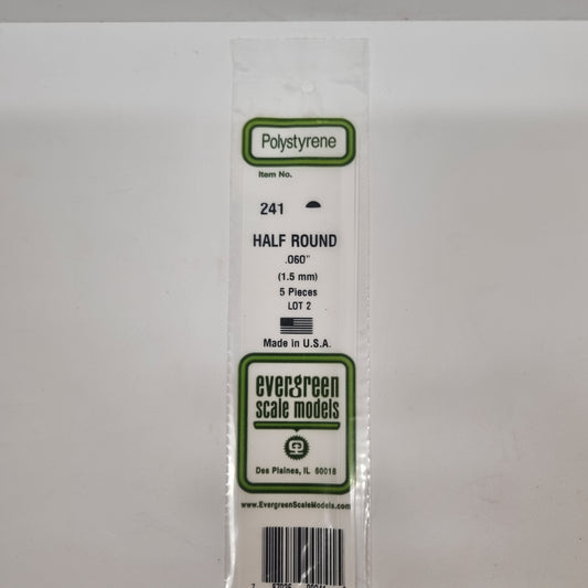 Evergreen 1.5mm Half Round Strip (241)