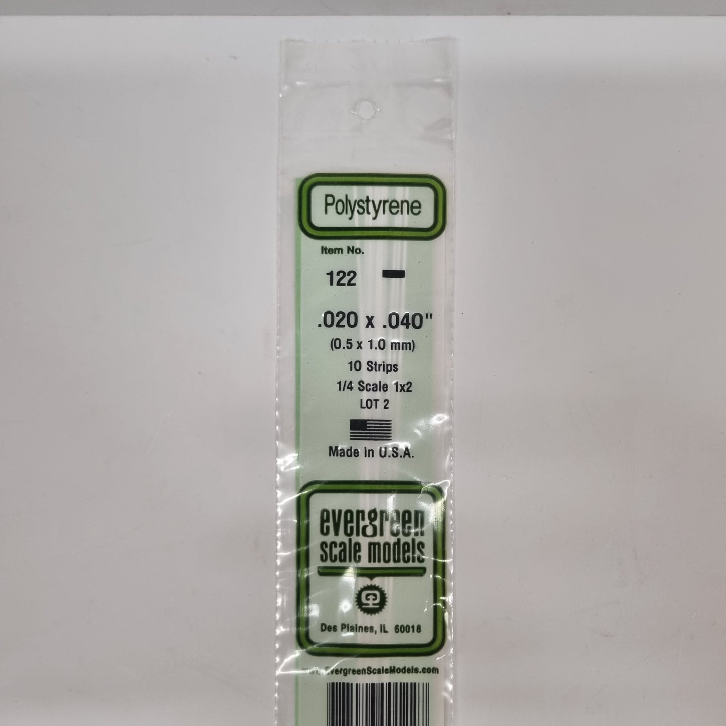Evergreen 0.5mm x 1mm strip 10pcs (122)