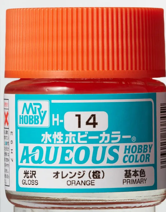 Mr Hobby Aqueous Hobby Colour H-14 Orange Acrylic Paint 10ml