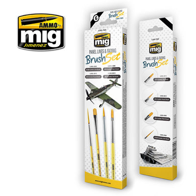 Ammo Mig Panel Lines & Fading Brush Set