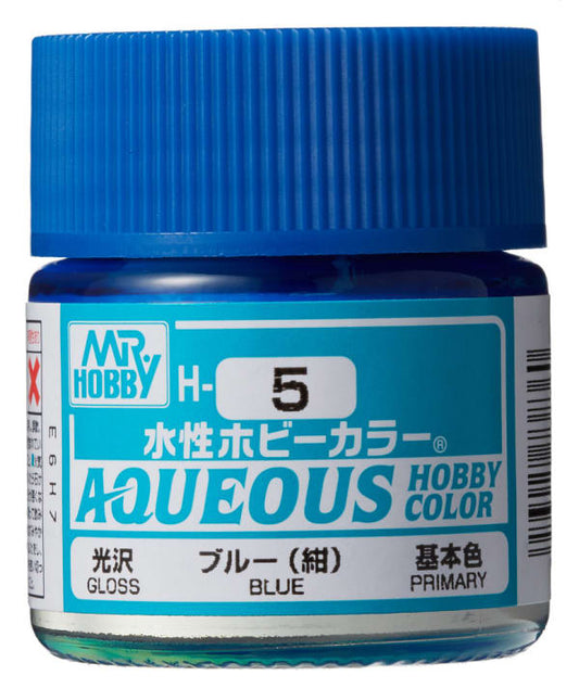 Mr Hobby Aqueous Hobby Colour H-5 Blue Gloss Acrylic Paint 10ml