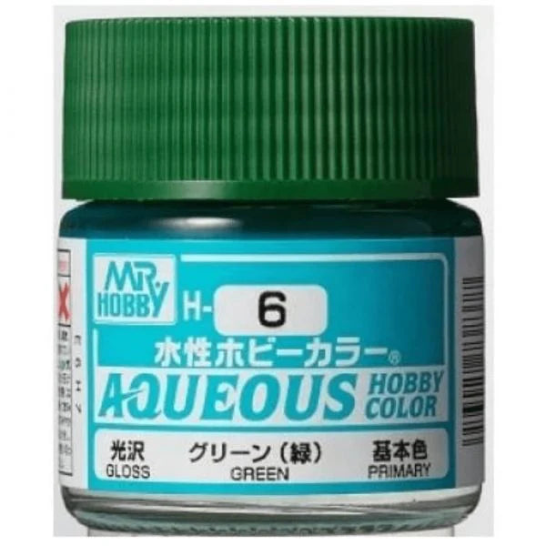 Mr Hobby Aqueous Hobby Colour H-6 Green Gloss Gloss Acrylic Paint 10ml