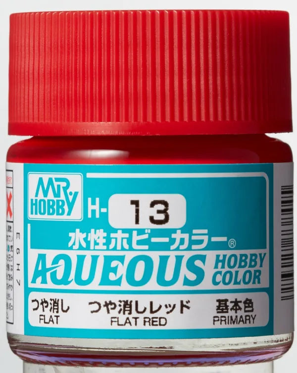 Mr Hobby Aqueous Hobby Colour H-13 Flat Red Acrylic Paint 10ml