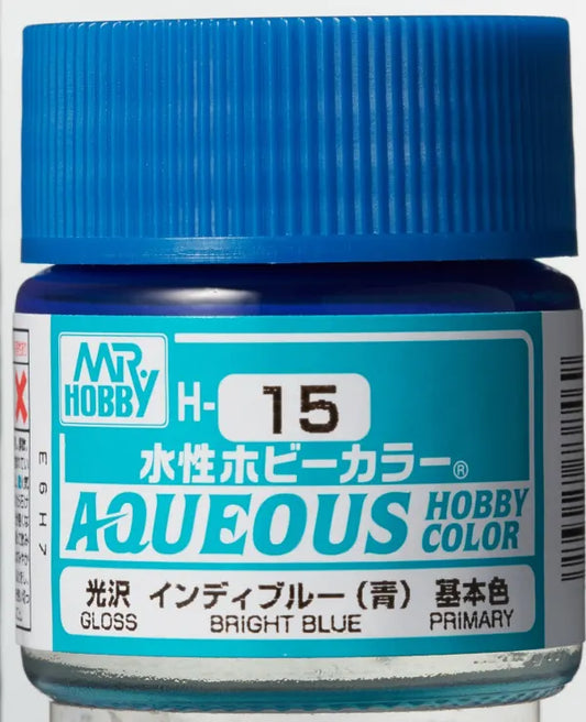 Mr Hobby Aqueous Hobby Colour H-15 Bright Blue Acrylic Paint 10ml