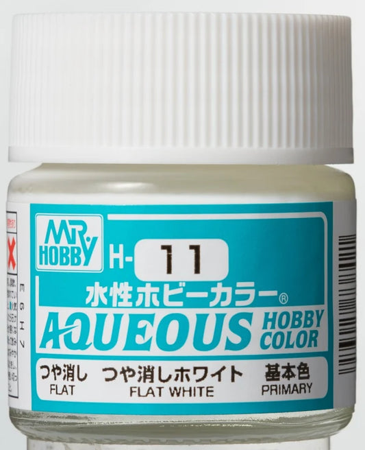 Mr Hobby Aqueous Hobby Colour H-11 Flat White Acrylic Paint 10ml
