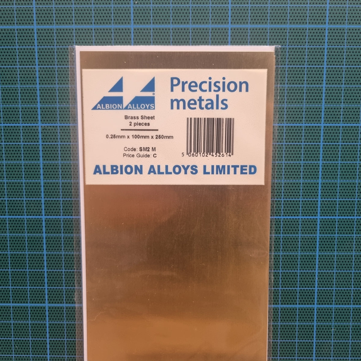 Albion Alloys Brass Sheet 0.25mm 2pcs