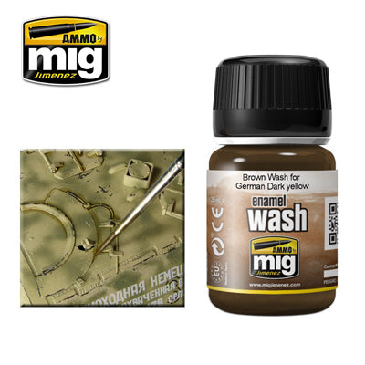 Ammo Mig 1000 Brown Wash For German Dark Yellow